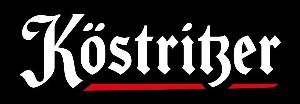 Das wort kostritzer ist in weiß auf schwarzem hintergrund geschrieben.