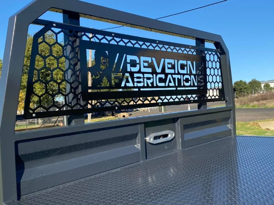 A Truck Bed is Being Built in a Garage — Deveigne Fabrications In Brocklehurst, NSW