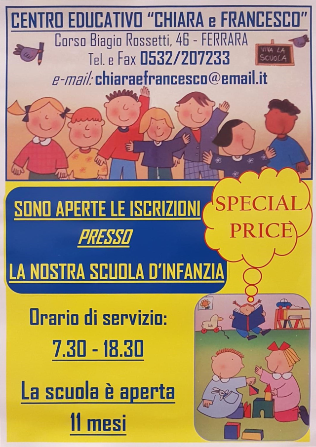 Iscrizioni scuola dell'infanzia