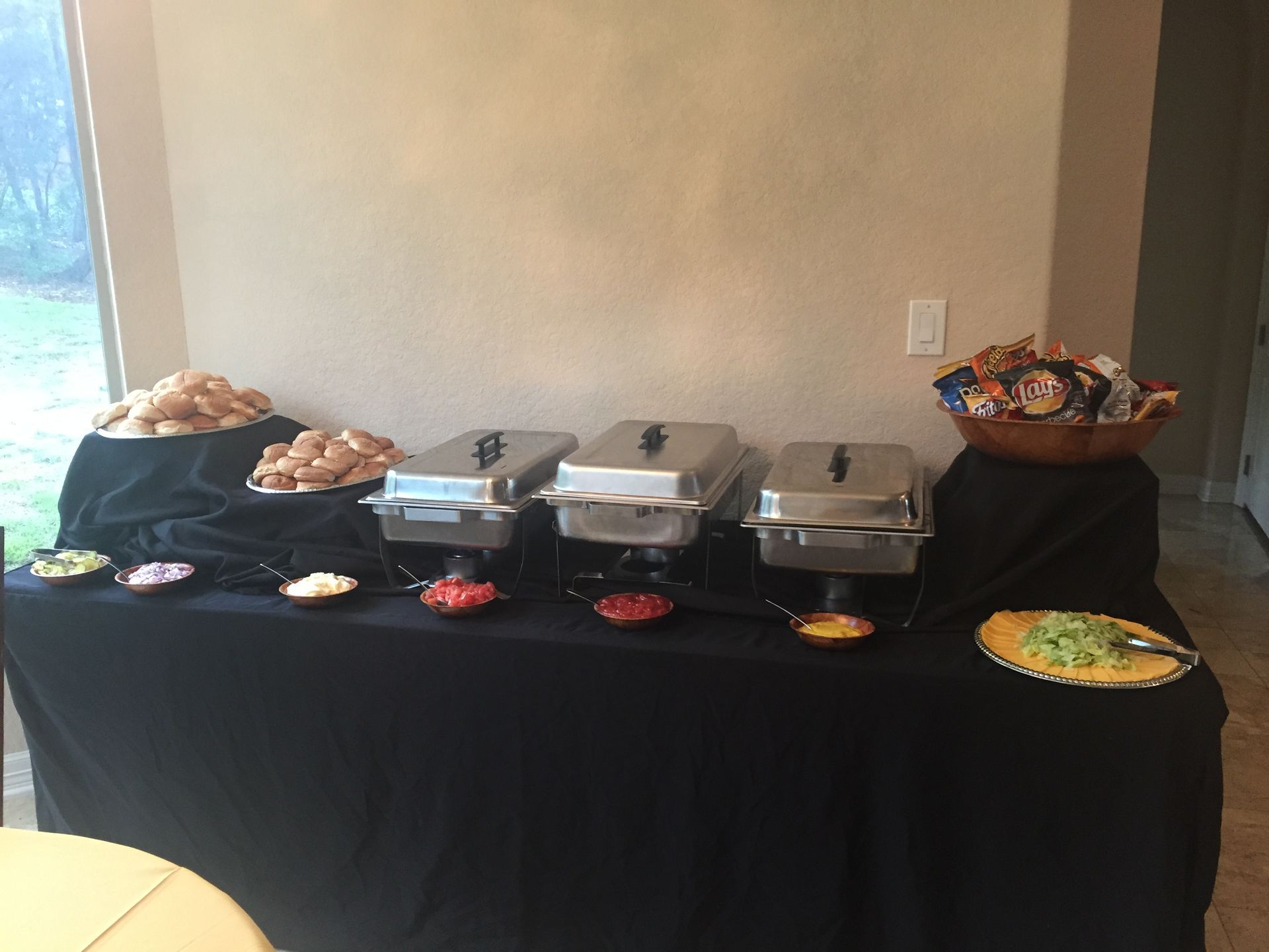 There are many different types of food on the table.