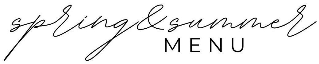 Spring Summer Menu