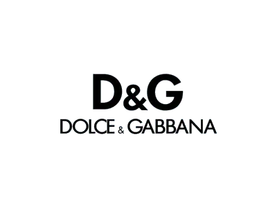 Il logo di dolce & gabbana è in bianco e nero su sfondo bianco.