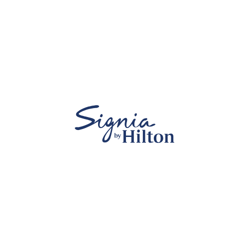 Signia by Hilton logo in dark blue script.