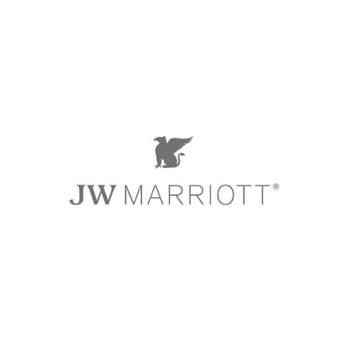 JW Marriott logo with a stylized griffin symbol.