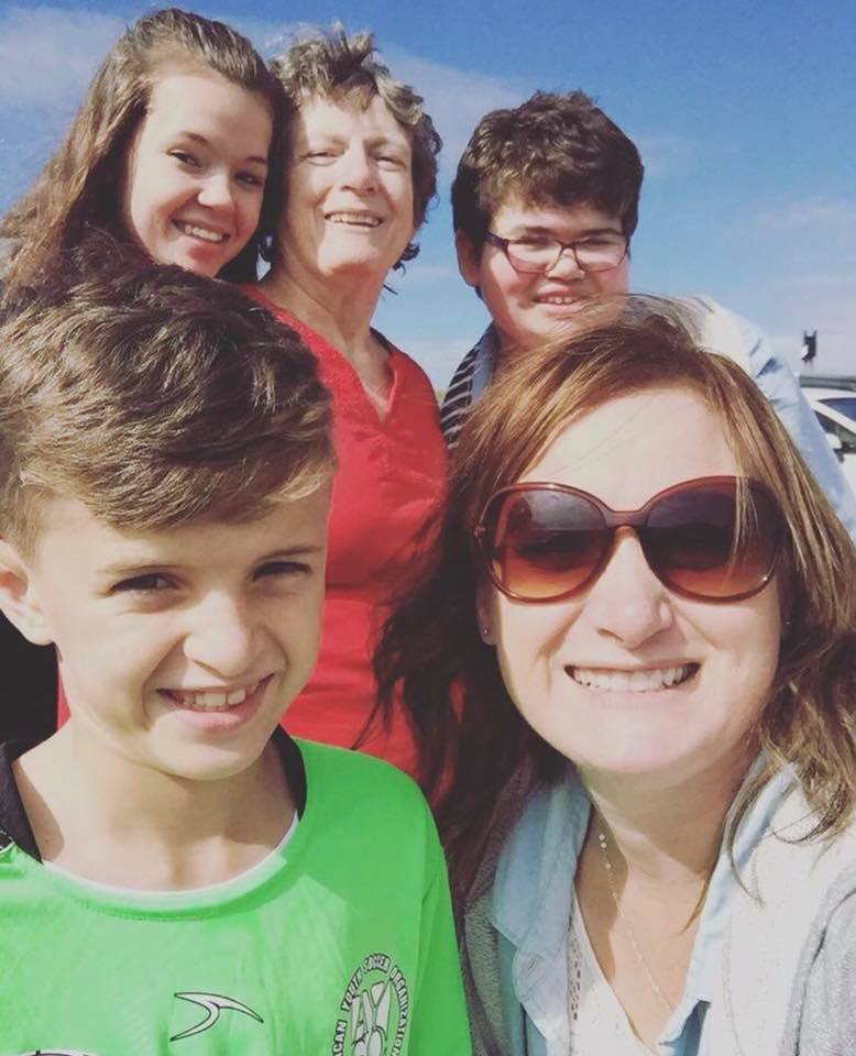 mom, me and grandkids