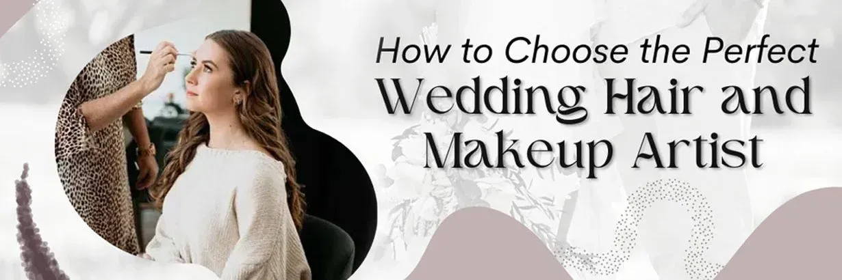 A woman is getting her hair and makeup done by a makeup artist.