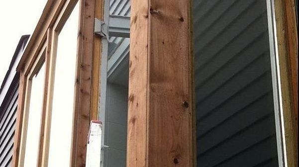 brown wooden railing