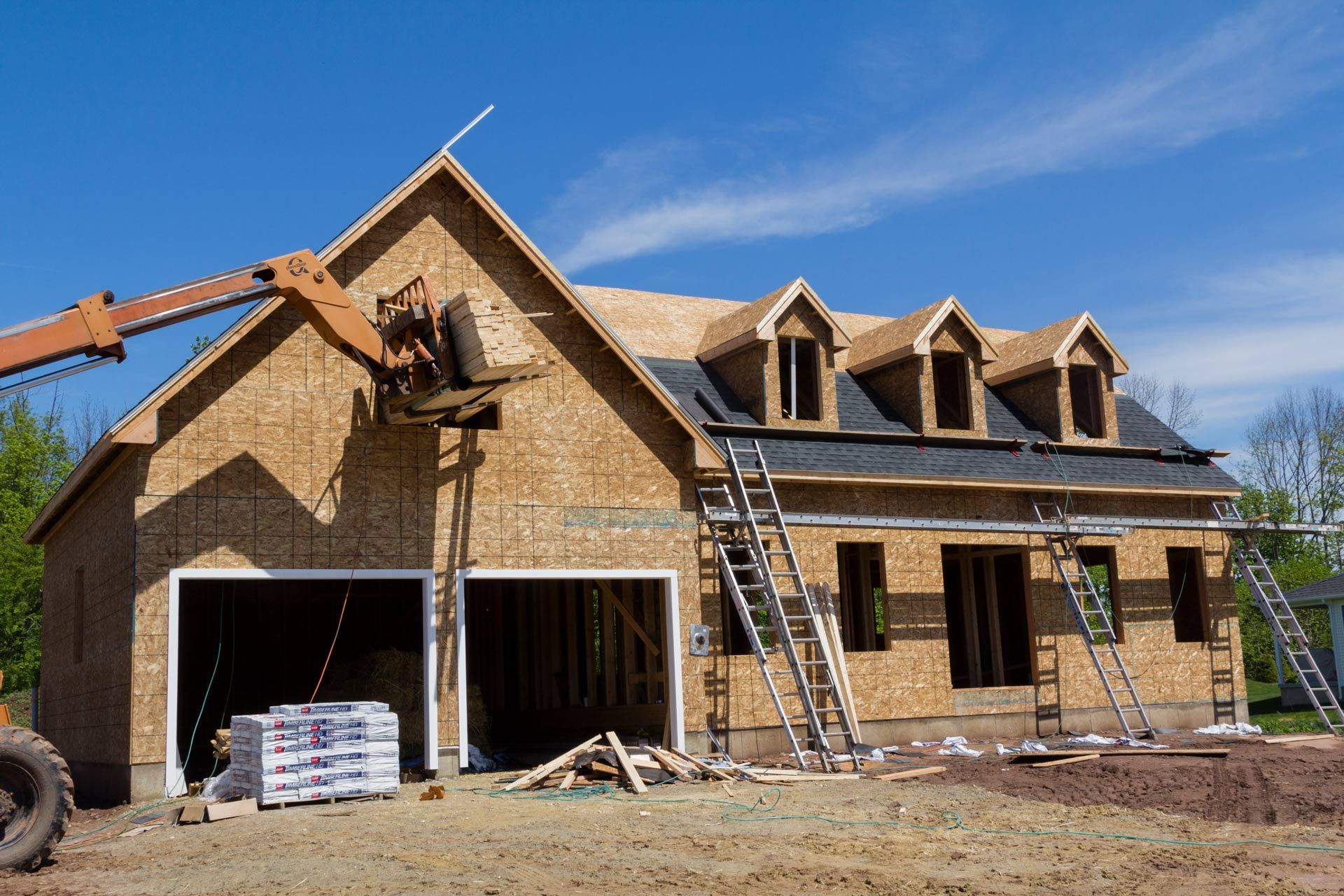 A house is being built