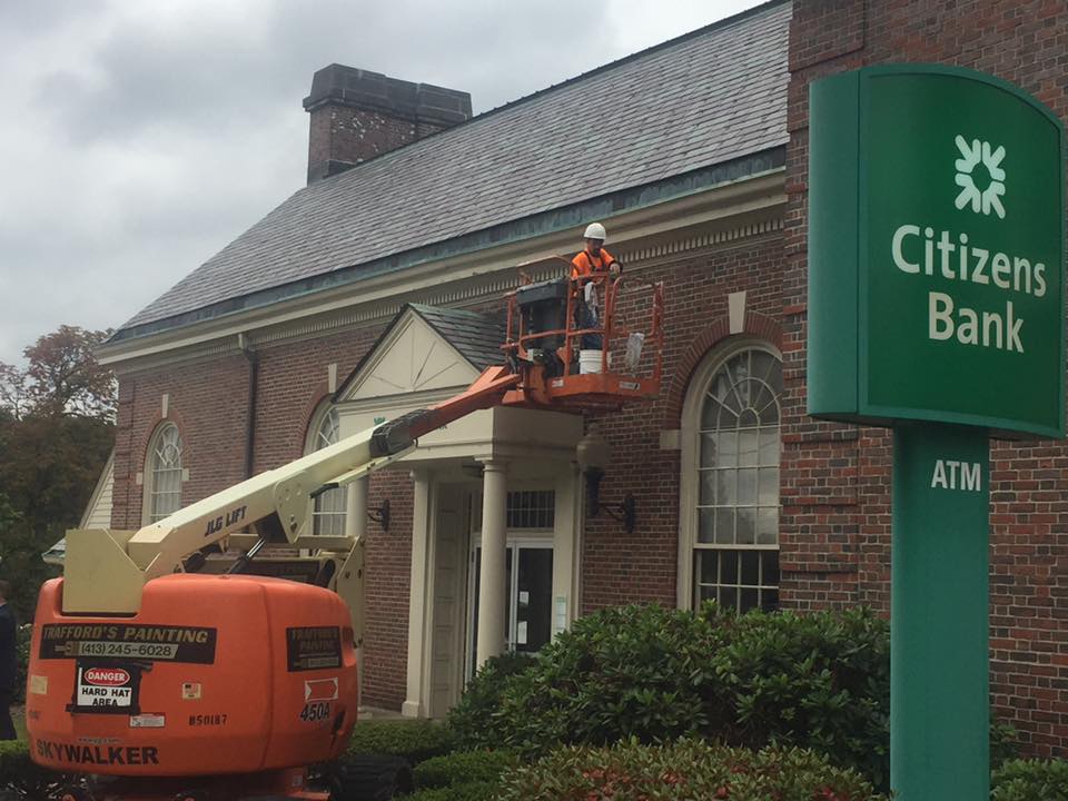 Commercial Exterior Citizens Ludlow bank exterior- painting contractor in painting company in Brimfield, MA