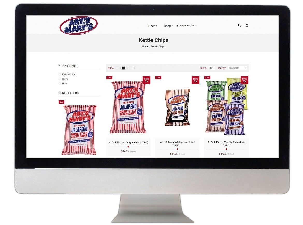 e-commerce website for potato chips