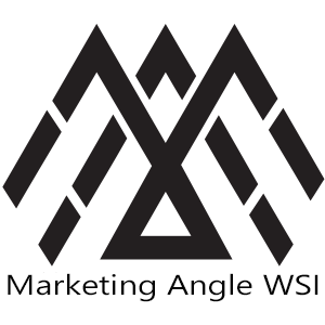 A black and white logo for marketing angle 