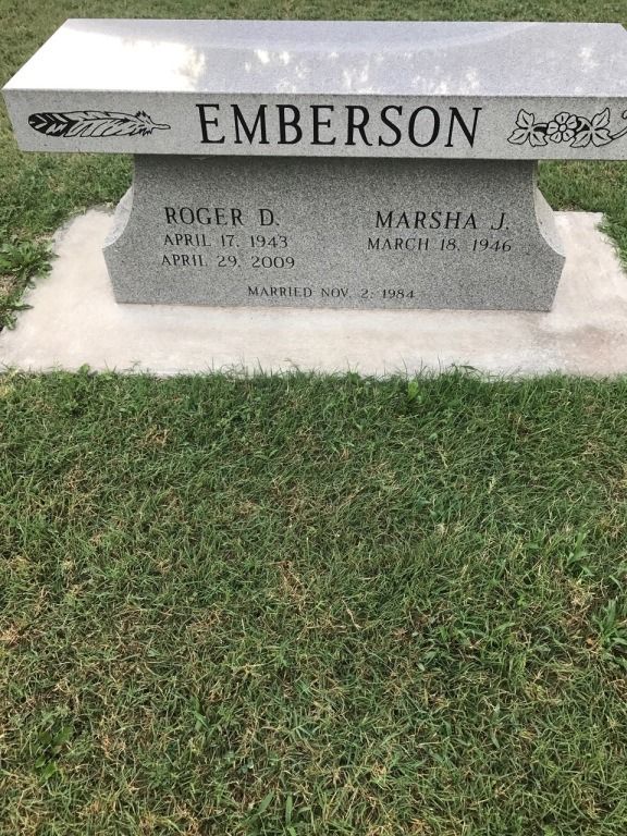 A gravestone with the name emberson on it
