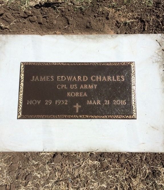 James edward charles cpl us army korea nov 29 1932 mar 21 2016