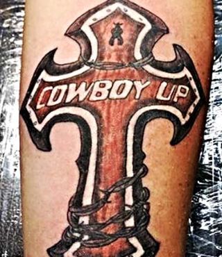 9 Nice Cowboy Cross Tattoos