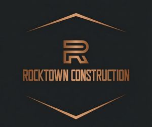 Logo for Rocktown Construction: Copper-colored "R" inside a copper outlined hexagon; company name beneath in copper.