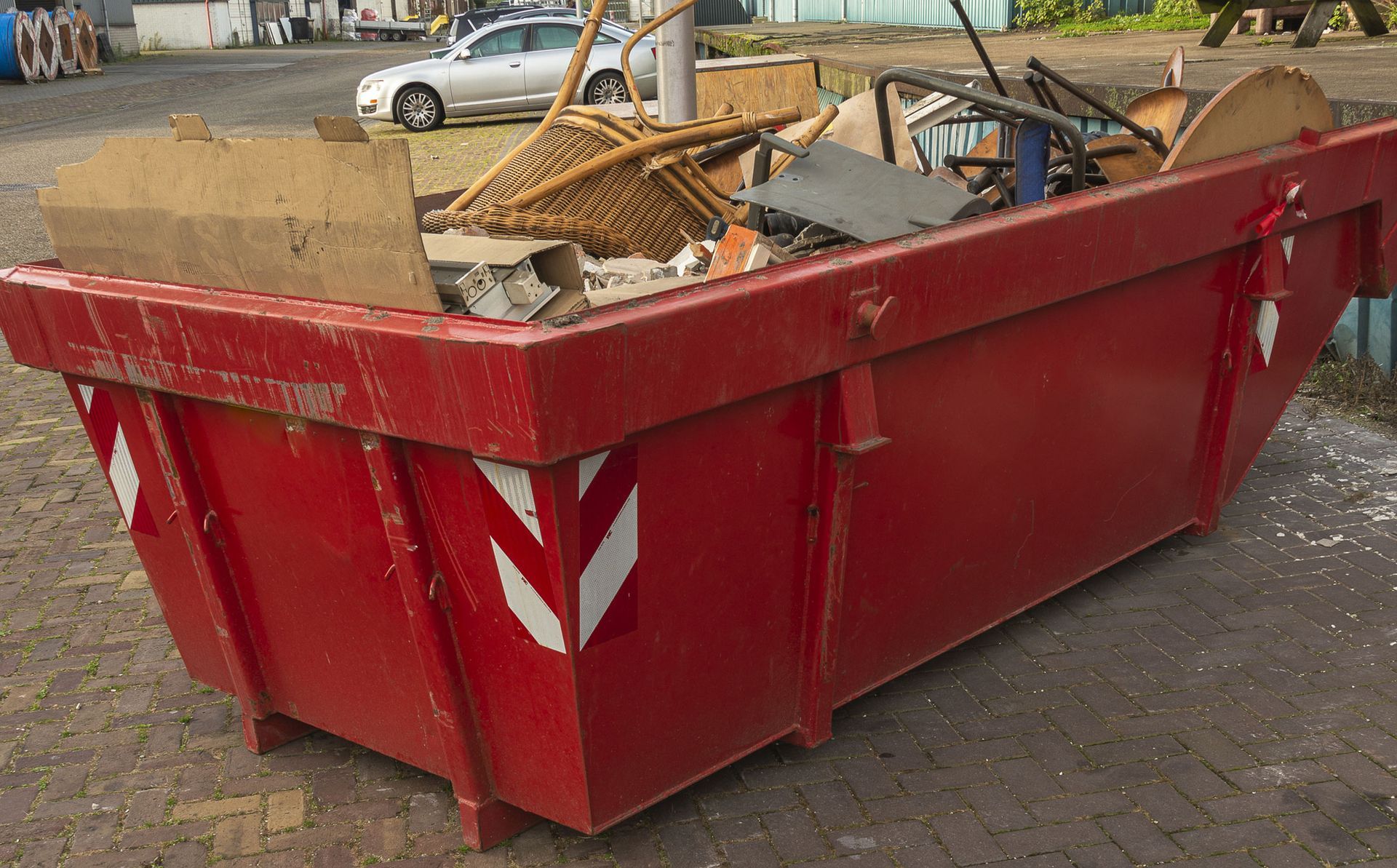 Red Waste Container in the Port - Tifton, GA - Golden Environmental LLC Red Waste Container in the Port - Tifton, GA - Golden Environmental LLC