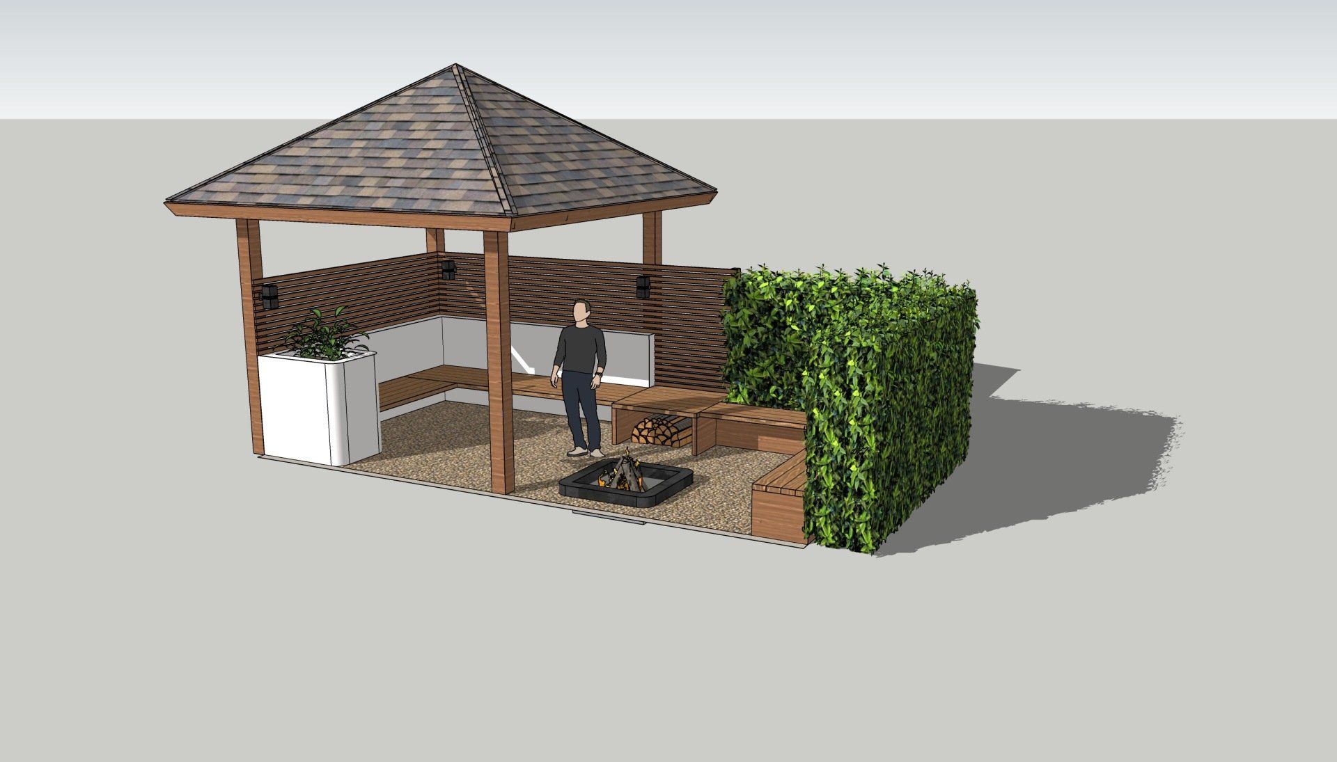 Detailed 3d model of Landscaping plan