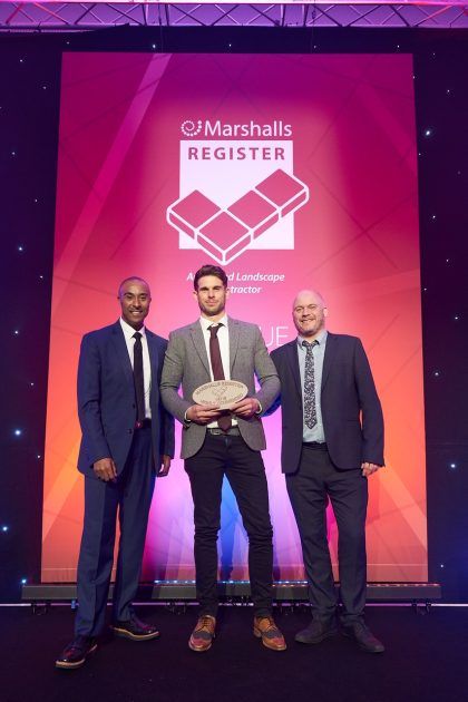 Owner Sam collecting Marshalls Award 2018 to 2019