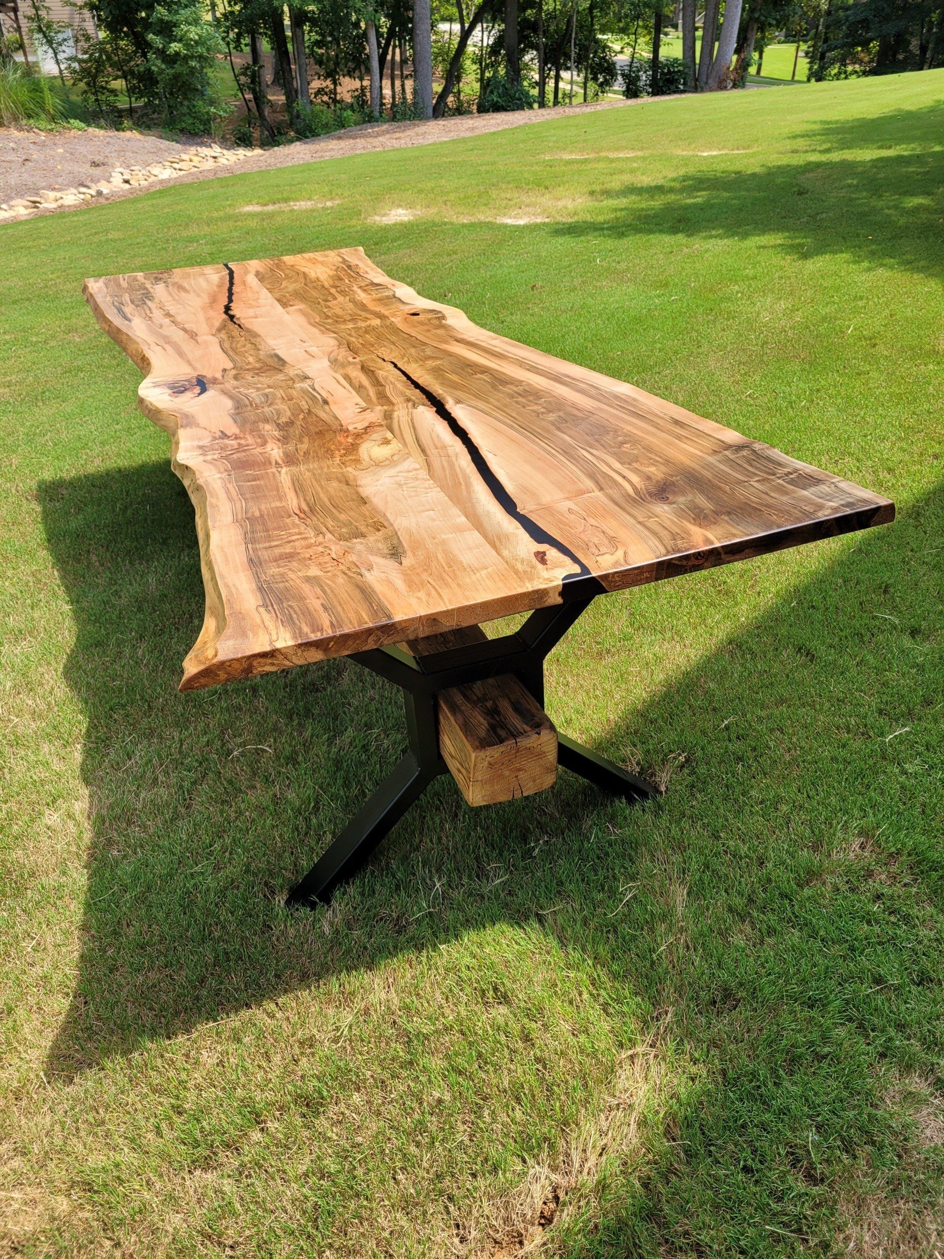 Rustic Roots Custom built live edge tables. We use Maple, Black Walnut & More