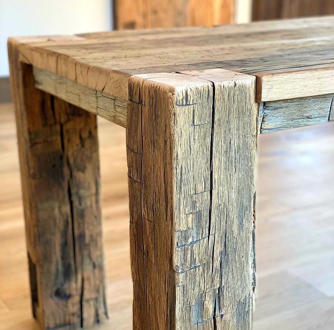 coffee table with rustic legs