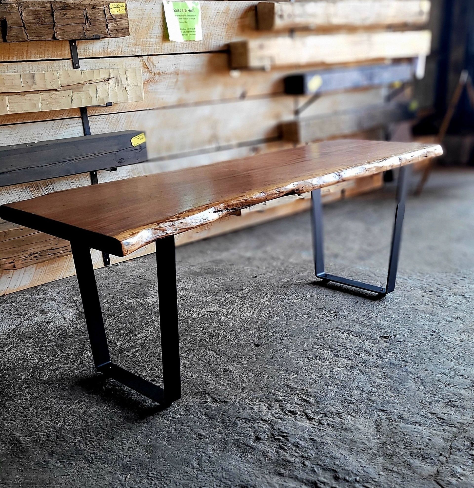 black walnut live edge desk table
