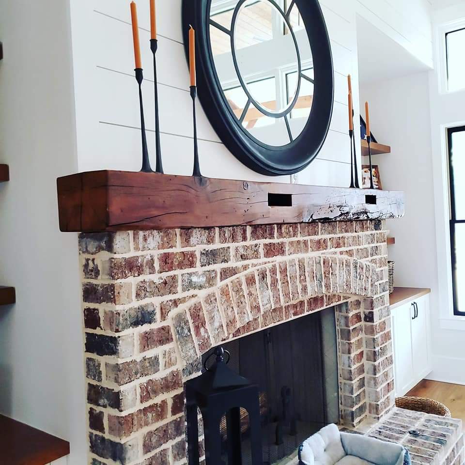 Hand Hewn Mantels