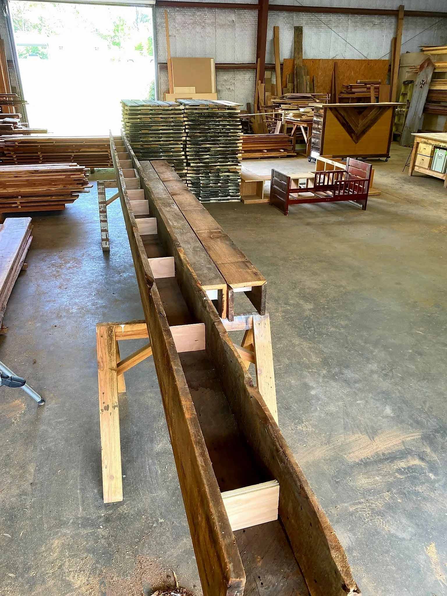 Reclaimed Faux Box Beams