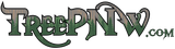 All About Trees logo with green text and a black tree with roots and colorful leaves