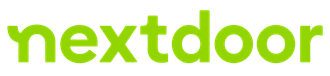 Green “nextdoor” logo on a white background