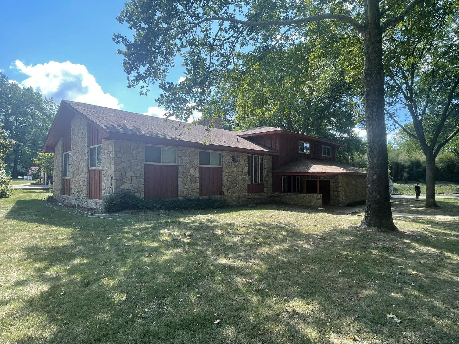 Paint on trim of house