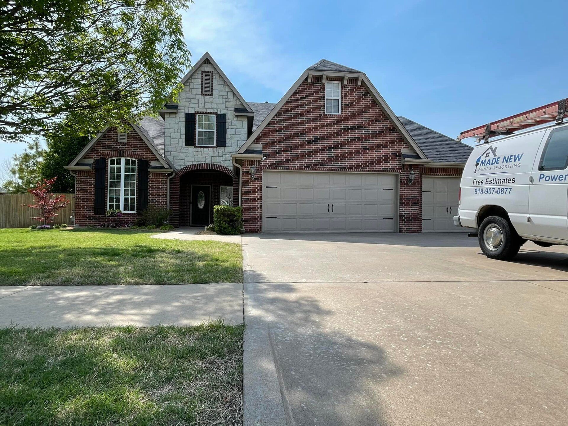 House with company van