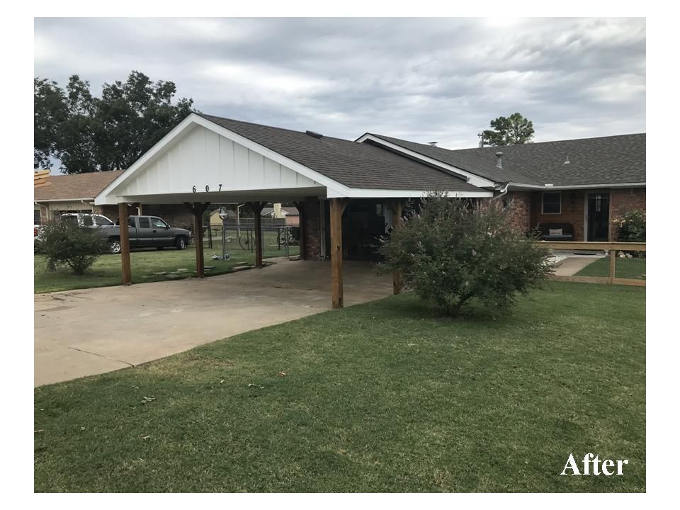 Carport after