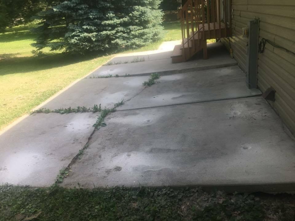 Before Fixing Concrete Patio — Rockford, IL — Northern Illinois Concrete Lifting