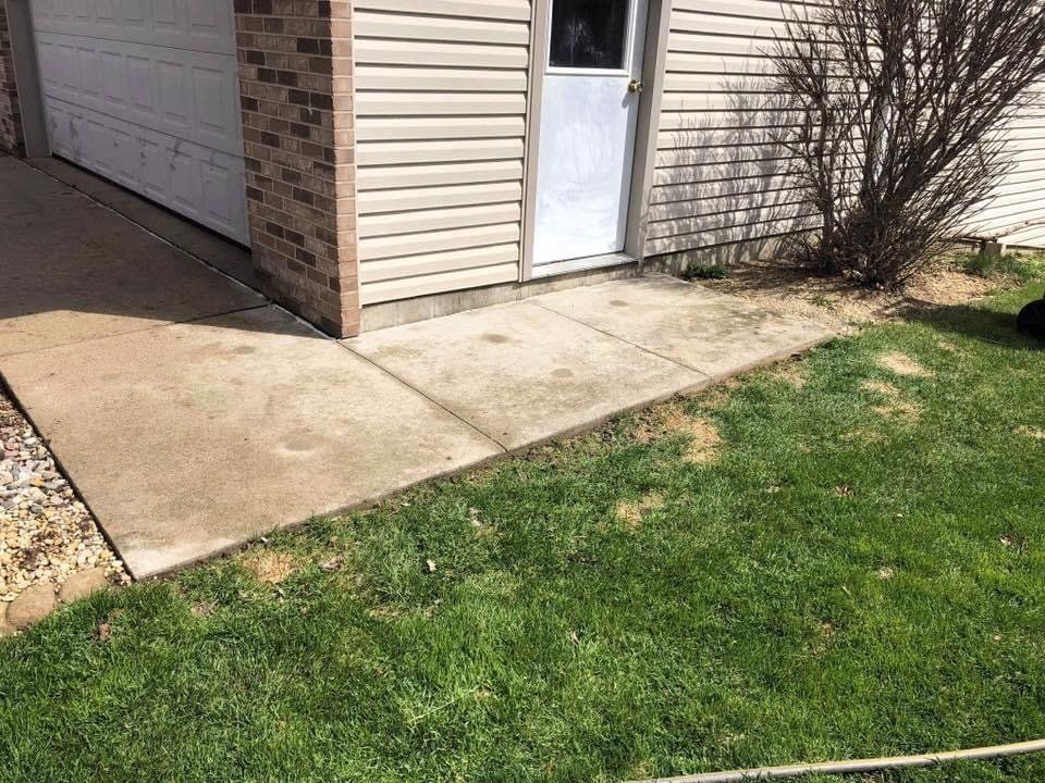 After Fixing the Side Garage Sidewalk — Rockford, IL — Northern Illinois Concrete Lifting
