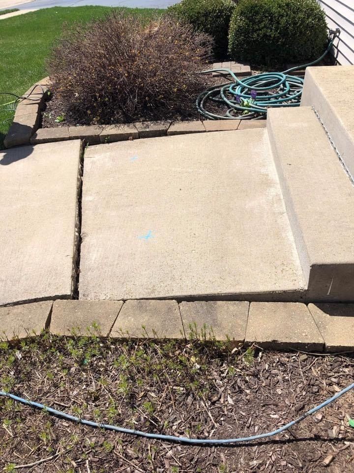 Uneven Front Walkway — Rockford, IL — Northern Illinois Concrete Lifting