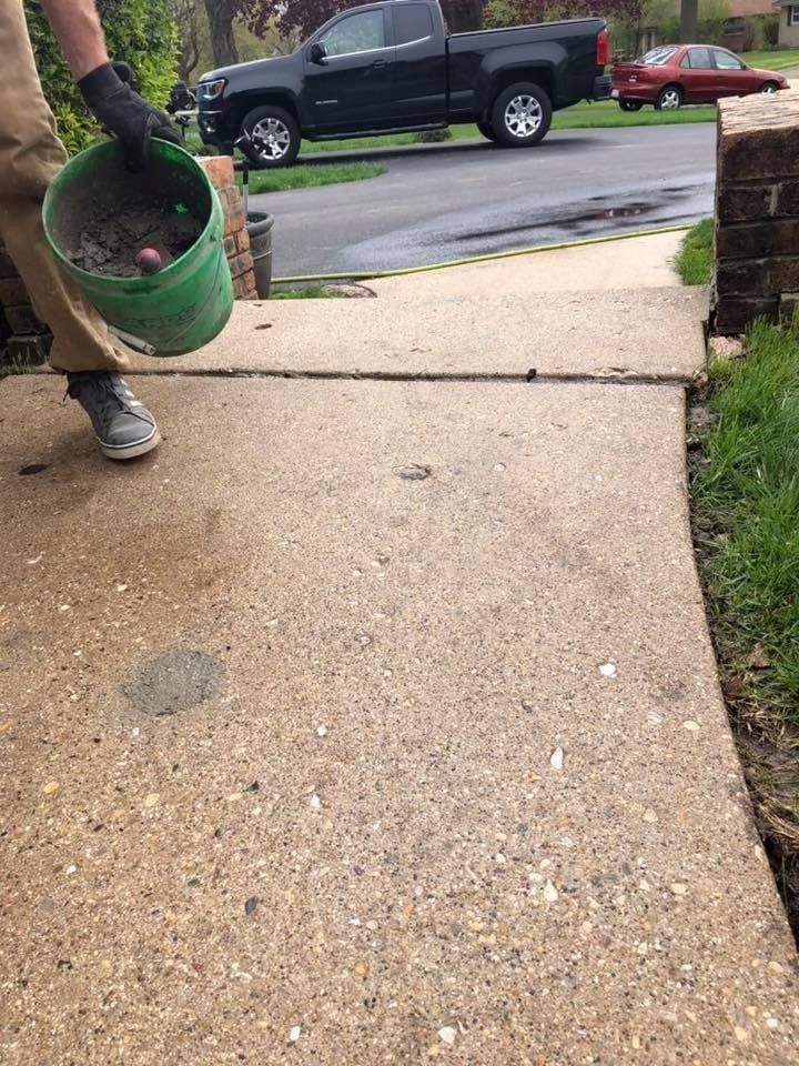 Man Walking on Patio — Rockford, IL — Northern Illinois Concrete Lifting