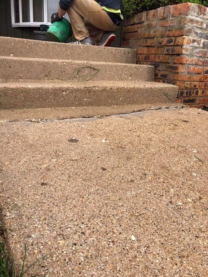 After Fixing the Cracks Near the Front Door Steps — Rockford, IL — Northern Illinois Concrete Lifting