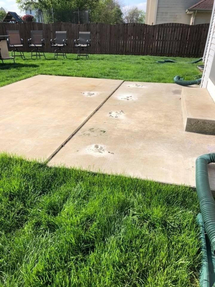 Before Fixing Patio — Rockford, IL — Northern Illinois Concrete Lifting