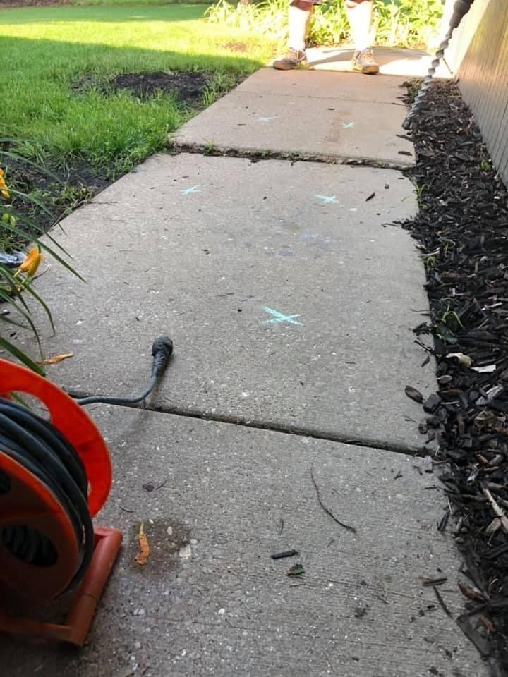 Walkway with Markings — Rockford, IL — Northern Illinois Concrete Lifting
