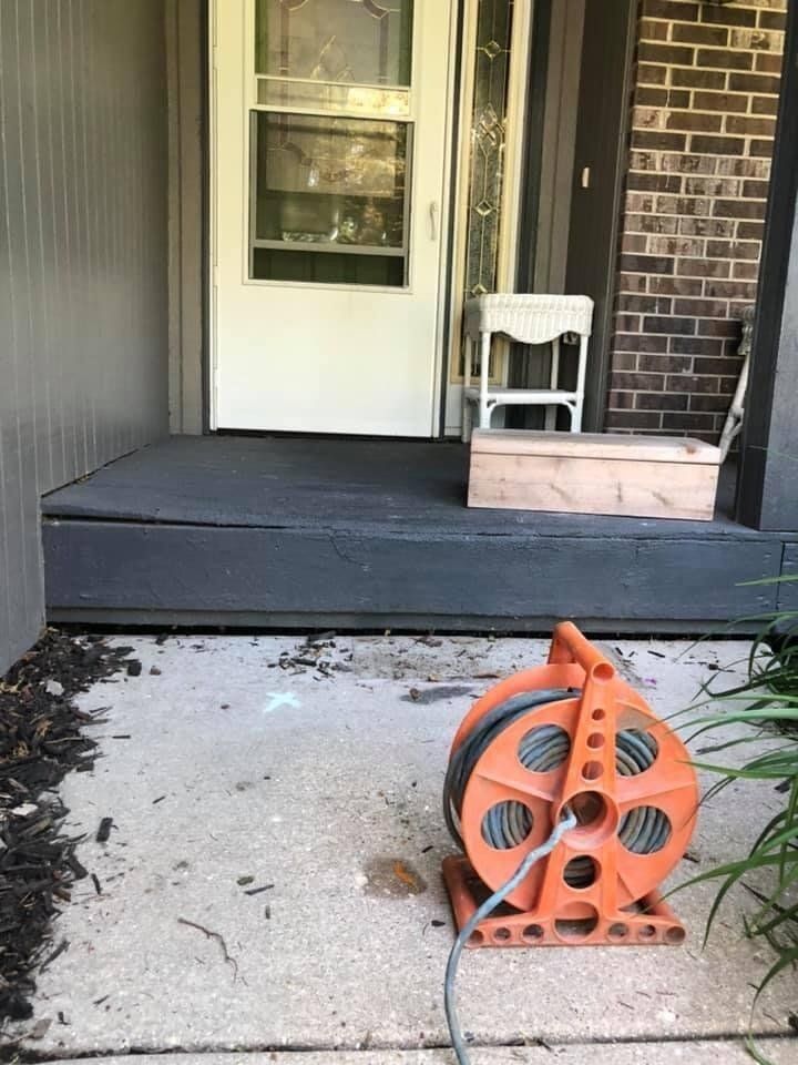 Front Walkway with Markings — Rockford, IL — Northern Illinois Concrete Lifting
