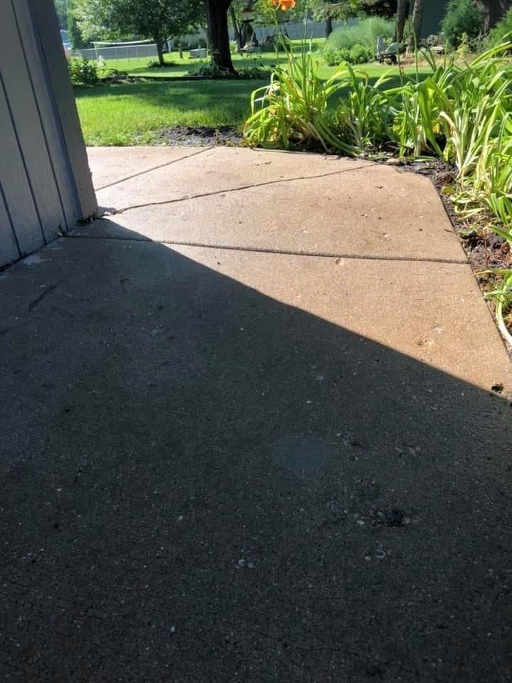 Walkway with Shadow — Rockford, IL — Northern Illinois Concrete Lifting