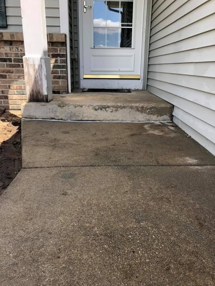 Front Door and Porch Steps — Rockford, IL — Northern Illinois Concrete Lifting