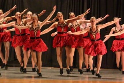 Ballerina Wearing Red Dress - Dance Studio in TriCities, TN