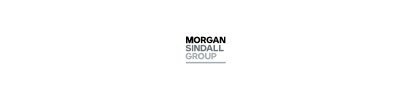 Logo for Morgan Sindall Group, black text on white, with