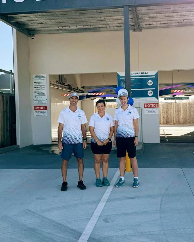 3 People Standing In Front  Of A Carwash— Carwash 44 In Caboolture, QLD