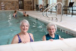 older women in swimming pool