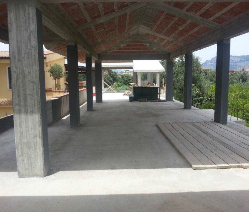 Villa durante la fase di costruzione