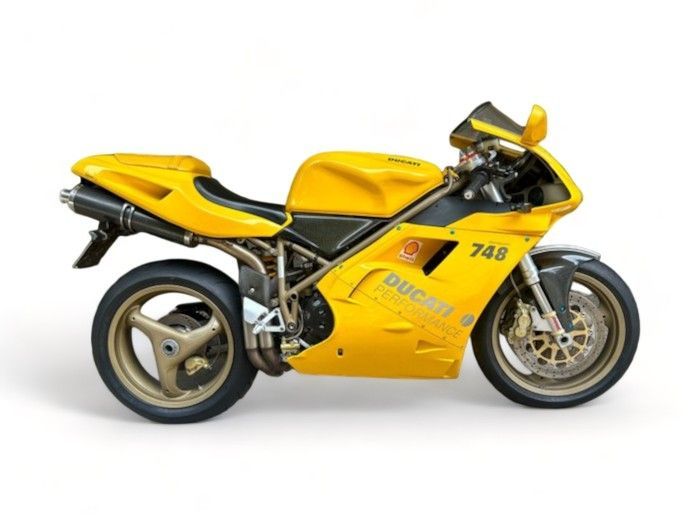 Yellow 2000 Ducati 748