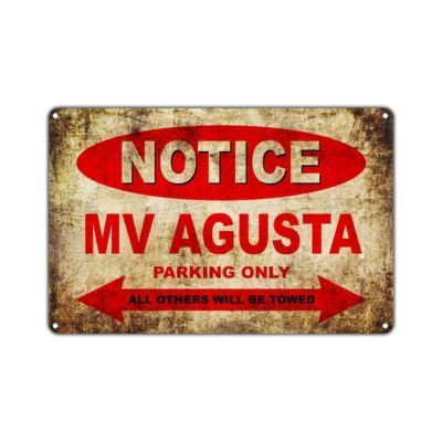 MV Agusta Parking Retro Sign