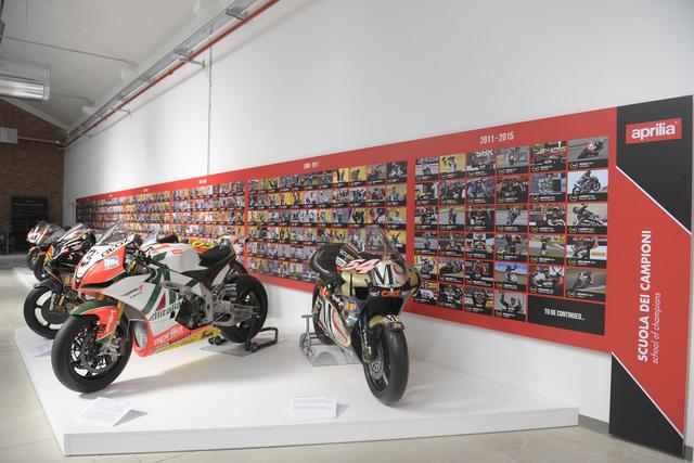 aprillia display at piaggio museum